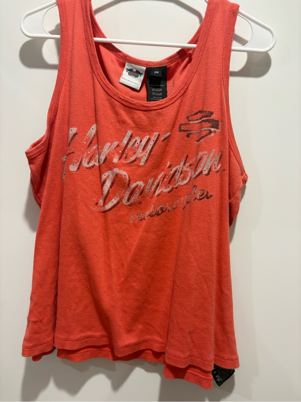 Harley-Davidson Women's Coral-Red Logo Tank Top